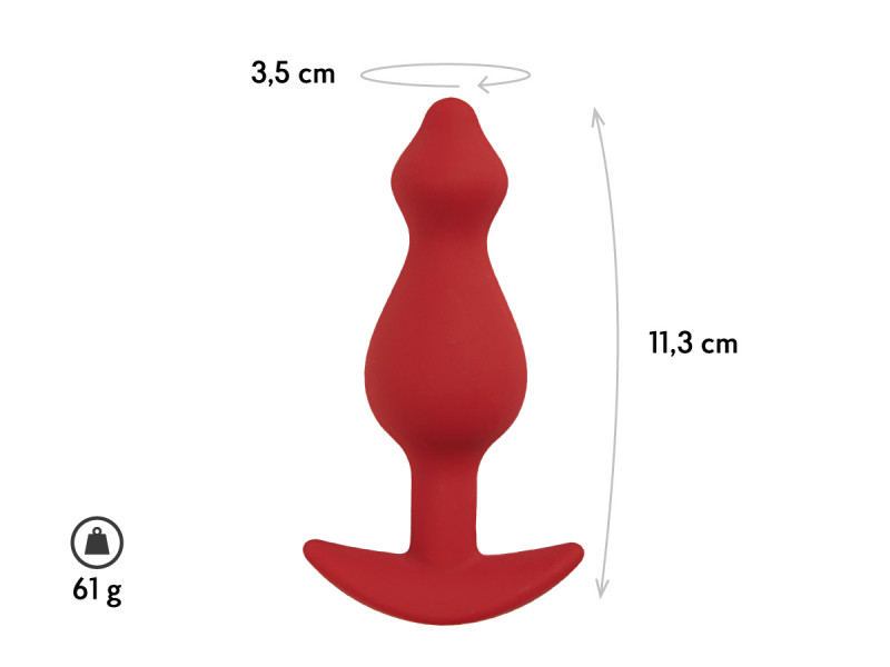 Анальная пробка Libra, цвет бордовый (CORE) M